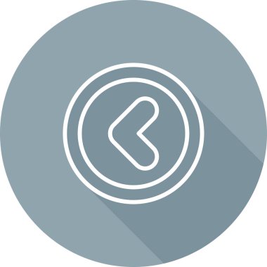 Açı Sol web simgesi, basit vektör illüstrasyonu