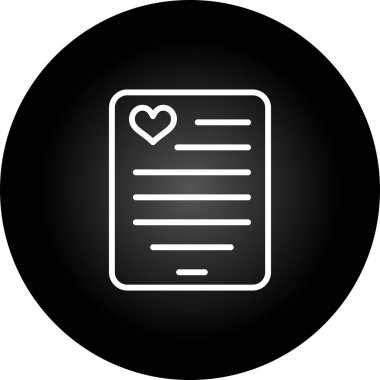 Şiir ikonu vektör illüstrasyonlu belge