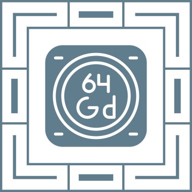 Periyodik tablo ağının kimyasal elementi basit illüstrasyon