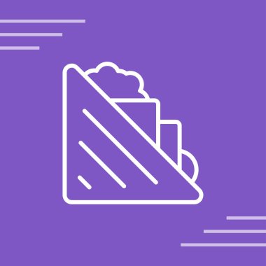 sandviç gıda simgesi, vektör illüstrasyon