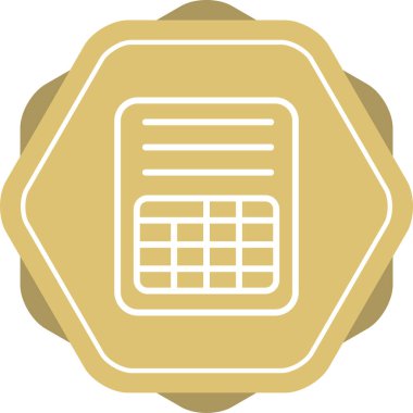 Hesap cetveli simgesi. Belge fatura çizgisi simgesi, taslak vektör işareti, beyaz üzerine izole edilmiş doğrusal resim. Sembol, logo çizimi. Düzenlenebilir felç. Piksel mükemmel vektör grafikleri