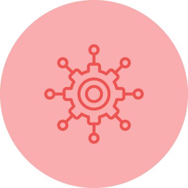 Microservices simgesi, vektör illüstrasyonu basit tasarım