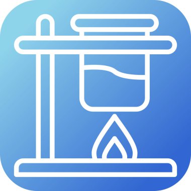 Bunsen Burner simgesi, vektör illüstrasyonu