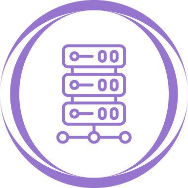 veritabanı simgesi, vektör illüstrasyonu basit tasarım