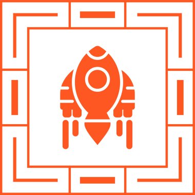 roket ağ ikonu vektör illüstrasyonu 