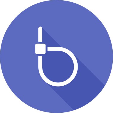 Kablo bağı simgesi, vektör illüstrasyonu basit tasarım