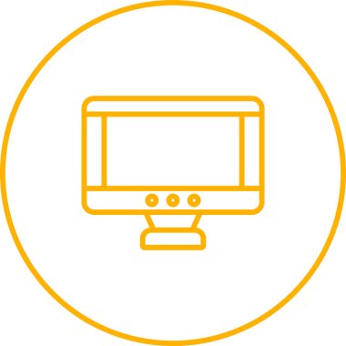 masaüstü monitörü web simgesi, vektör illüstrasyonu