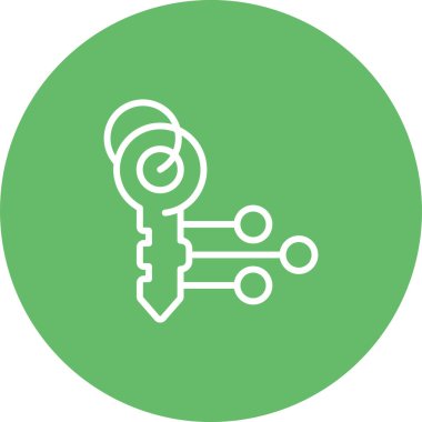 Elektronik anahtar simgesi, siyah renk