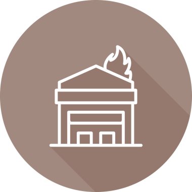 Yangın web simge vektör çizim