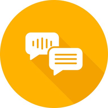 Sohbet balonu simgesi, vektör illüstrasyonu basit tasarım