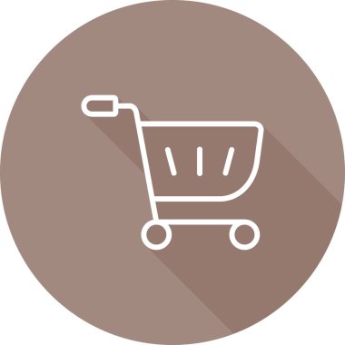 Alışveriş arabası simgesi, vektör illüstrasyonu 