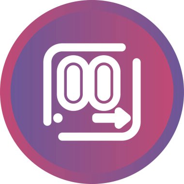 Ondalık Ağ simgesinin vektör çizimi