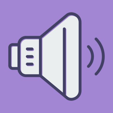 ses hoparlörü simgesi, web illüstrasyonu