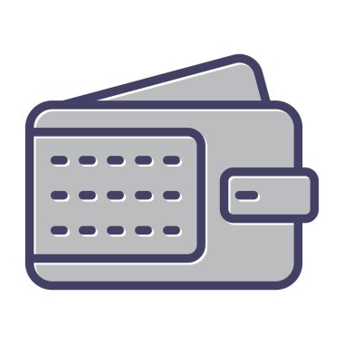 Cüzdan. Web simgesi vektör illüstrasyonu