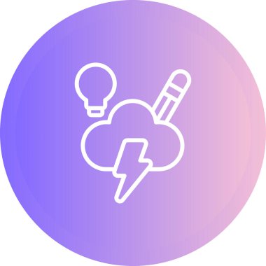 Beyin fırtınası yaratıcı bir fikir soyut simgesi