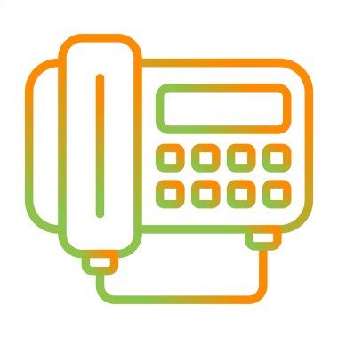 Faks Makinesi simgesi, vektör illüstrasyonu basit tasarım