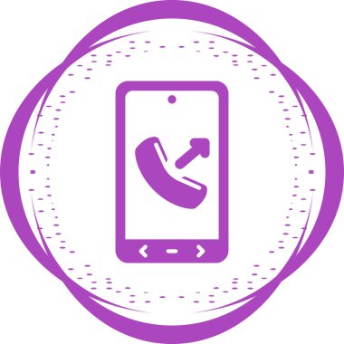 Giden arama simgesi, vektör çizim