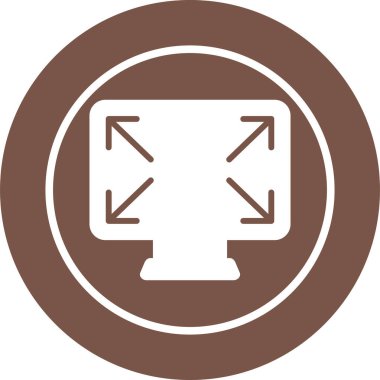 Tam Ekran Simgesi Simgesi, basit illüstrasyon 