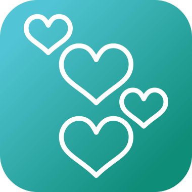 Love hearts web vektör illüstrasyonu