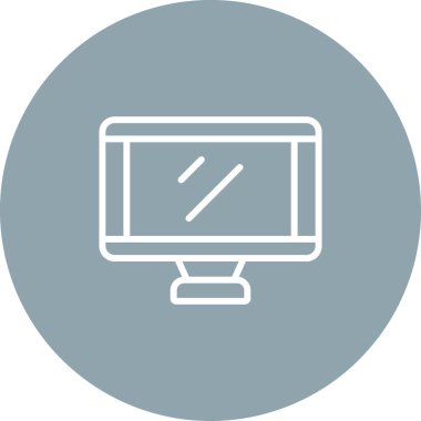 masaüstü monitörü web simgesi, vektör illüstrasyonu