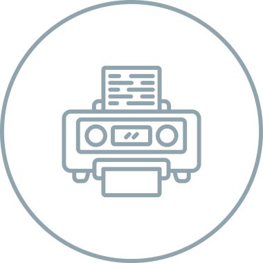 Yazıcı. Web simgesi basit illüstrasyon