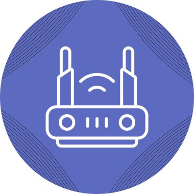 Yönlendirici ağ simgesi, vektör illüstrasyonu 