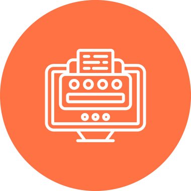 Yazıcı. Web simgesi basit illüstrasyon