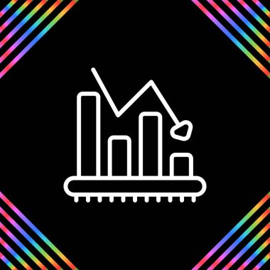 Beyaz Arkaplanda Çubuk Çizelgesi Analiz Vektörü Simgesi İzole Edildi 