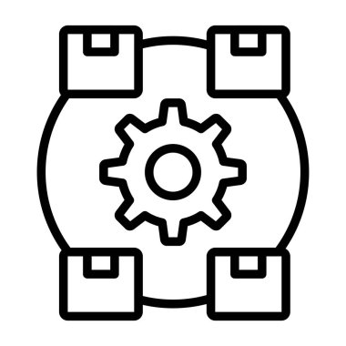 Makine simgesinin vektör illüstrasyonu