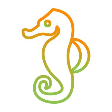 seahorse logo vector icon illustration clipart