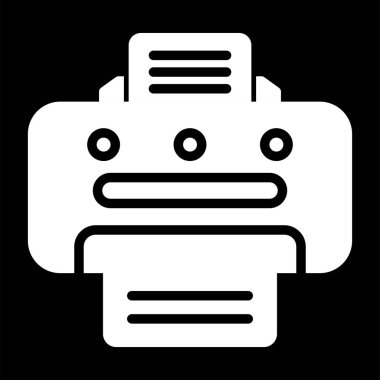 Yazıcı. Web simgesi basit illüstrasyon