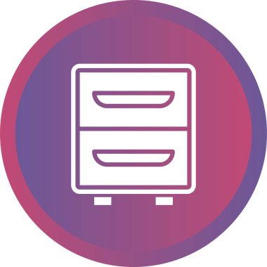 Dosya Kabinesi Web simgesi basit illüstrasyon