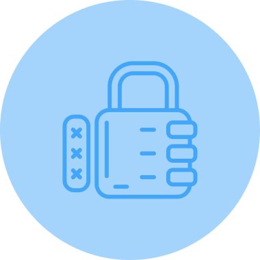 asma kilit simgesi, vektör illüstrasyonu basit tasarım