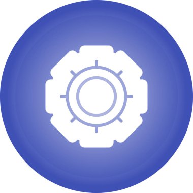 dişli ağ simgesi, basit vektör illüstrasyonu