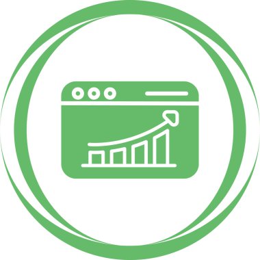 Web Analiz simgesinin vektör illüstrasyonu