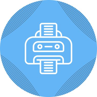 Yazıcı. Web simgesi basit illüstrasyon