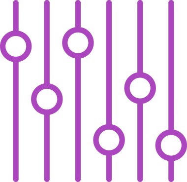 Sliders modern simgesinin vektör illüstrasyonu        