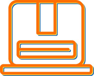 Paket teslim simgesi, vektör illüstrasyonu  