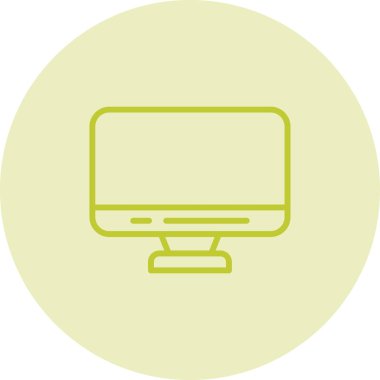 masaüstü monitörü web simgesi, vektör illüstrasyonu