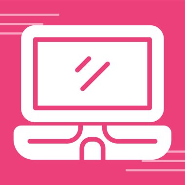 dizüstü bilgisayar simgesi, vektör illüstrasyonu basit tasarım