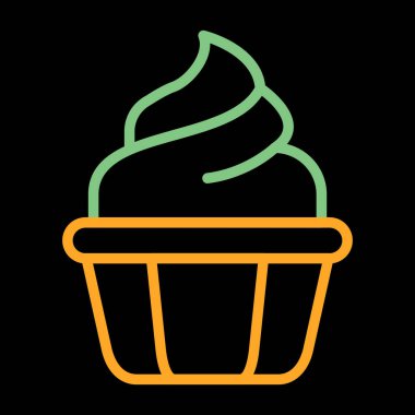 cupcake, web simgesi basit illüstrasyon