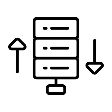 Bant genişliği web simgesi, vektör illüstrasyonu 