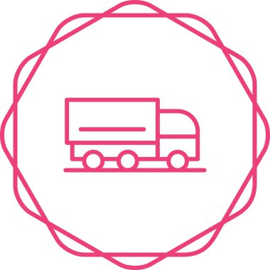 Kamyon web simgesi. Vektör illüstrasyonu