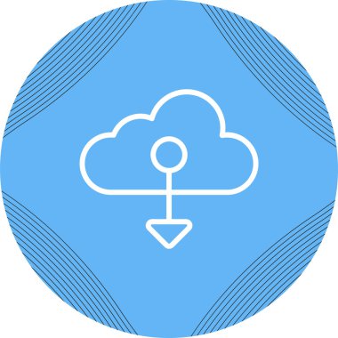  Bulut Yerlisi ikon vektör illüstrasyonu 