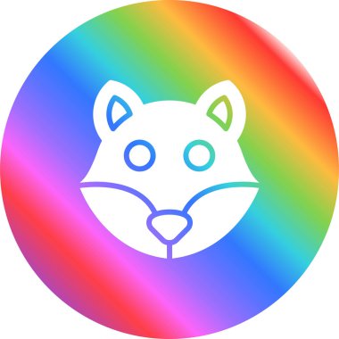 İzole edilmiş arkaplanda tilki simgesi