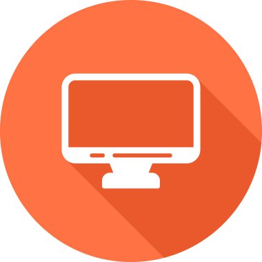 masaüstü monitörü web simgesi, vektör illüstrasyonu