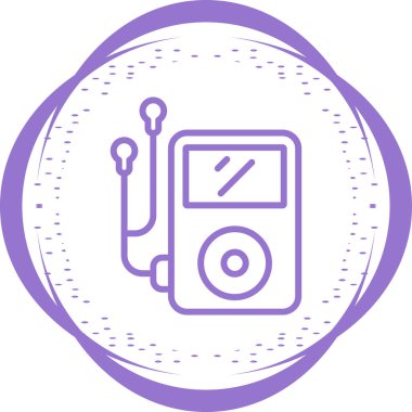 Mp3 Oyuncu simgesi, vektör illüstrasyonu 