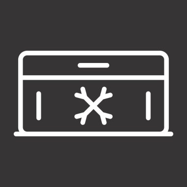 Dondurucu simgesi, vektör illüstrasyonu basit tasarım