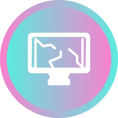 Bilgisayar ekranı simgesini onar. vektör illüstrasyonu