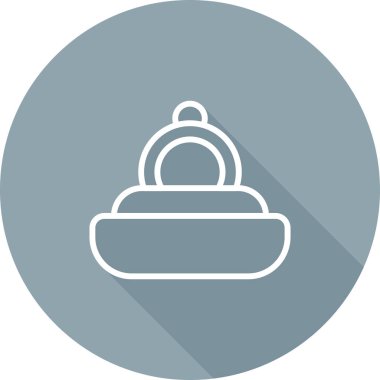 Nişan yüzüğü web simgesi vektör illüstrasyonu